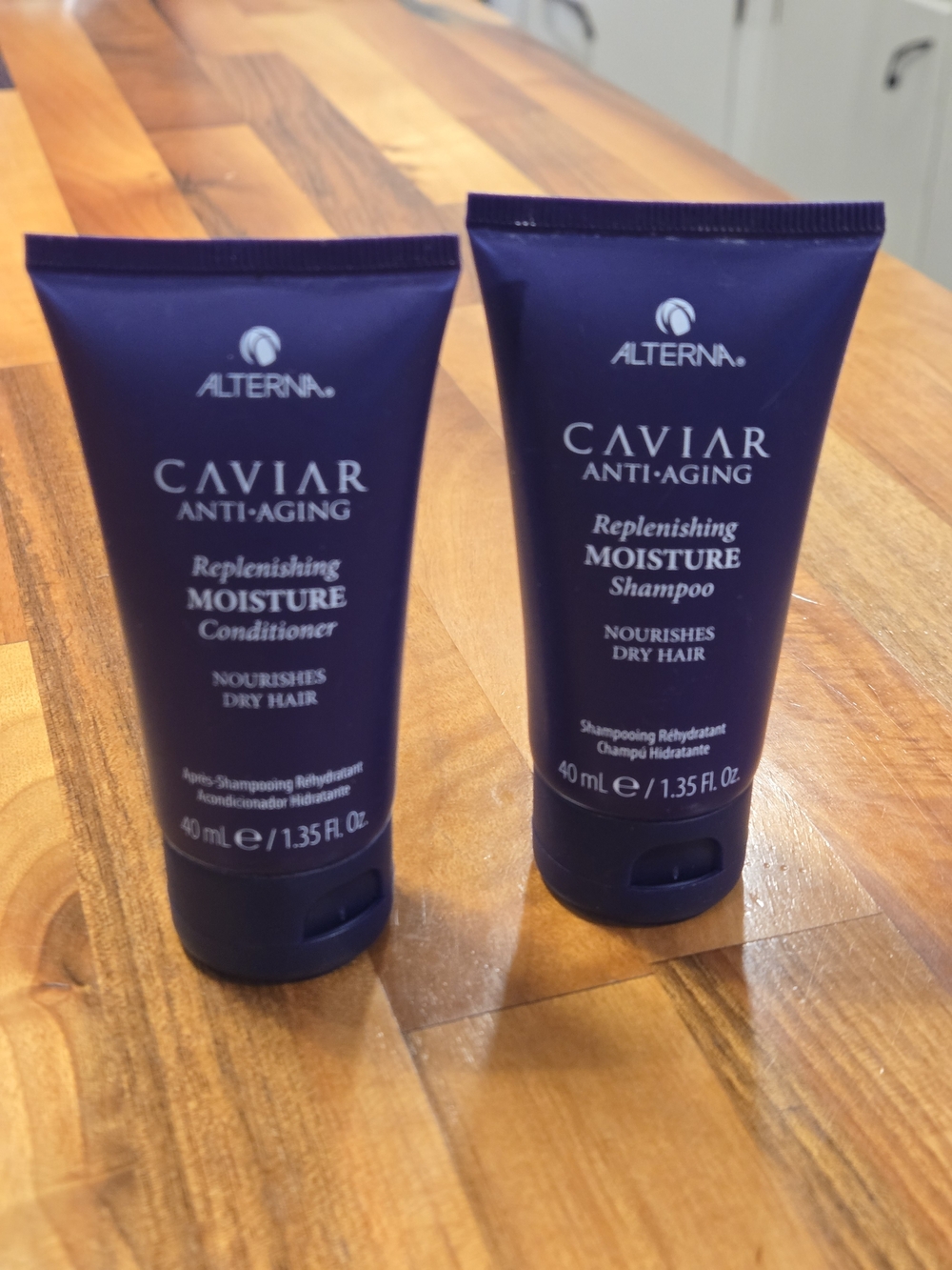 Alterna Caviar Anti-Aging Replenishing Moisture Shampoo & Conditioner Travel Set